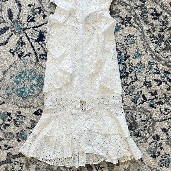Boohoo White Ruffle Detail Midi Dress - Picture 4 of 7